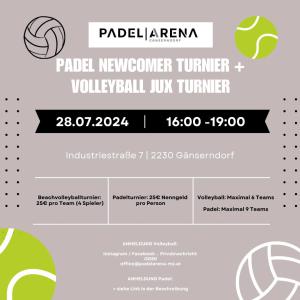 Padel Newcomer Turnier + Volleyball JUX Turnier / 28.07.2024